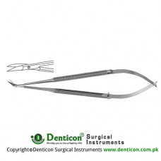 Micro Scissor Round Handle - Delicate Blades - Curved Stainless Steel, 16.5 cm - 6 1/2"